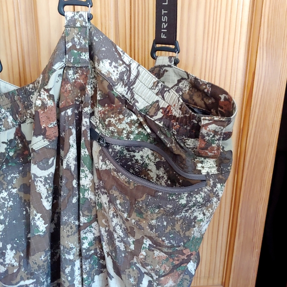 First Lite Men's Wool Camouflage Hunting Pants With Suspenders - Picture 2 of 10